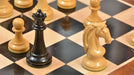 1963 1966 Piatigorsky Cup chess set at 108mm, Genuine ebony pieces with the included board