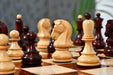 Bud rosewood dark pieces and boxwood light pieces in the Bobby Fischer Dubrovnik pattern