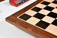 Indian ebony and maple chess board with a sheesham border