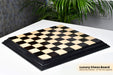 Indian luxury ebony and boxwood chess board, green velvet underside