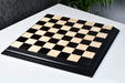 Ebony and boxwood luxury chess board, edge view