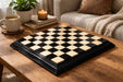 Luxury ebony and boxwood chess board, 53cm with 55mm squares