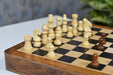 12 Inch Magnetic Travel chess set at 60mm, Genuine ebony pieces with the included board