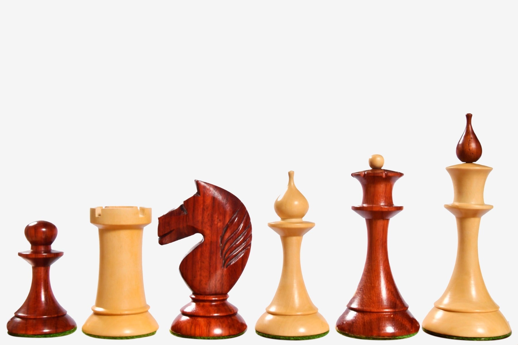 Sterling Chess 1950s Soviet Latvian Bud Rosewood 106mm chess pieces