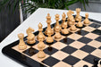 Fierce Knight Staunton knight carving in ebonised boxwood, side profile