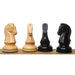 Ebony and boxwood Dubrovnik knights compared side by side