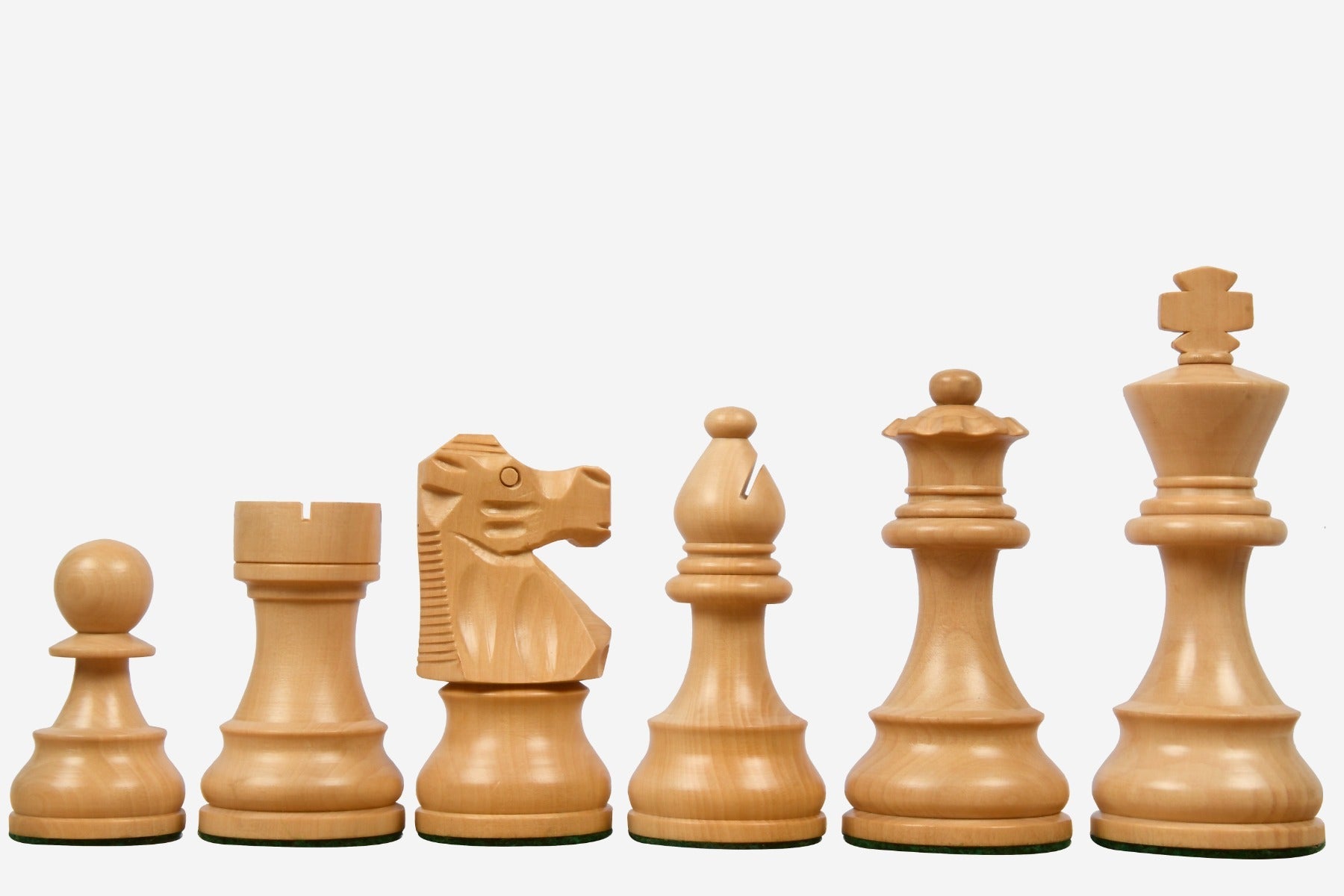 Reproduction French Lardy ebonised boxwood 95mm chess pieces