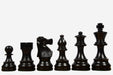 French Lardy reproduction chess pieces in ebonised boxwood, double weighted