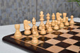 French Lardy 95mm chess pieces in Indian rosewood and boxwood