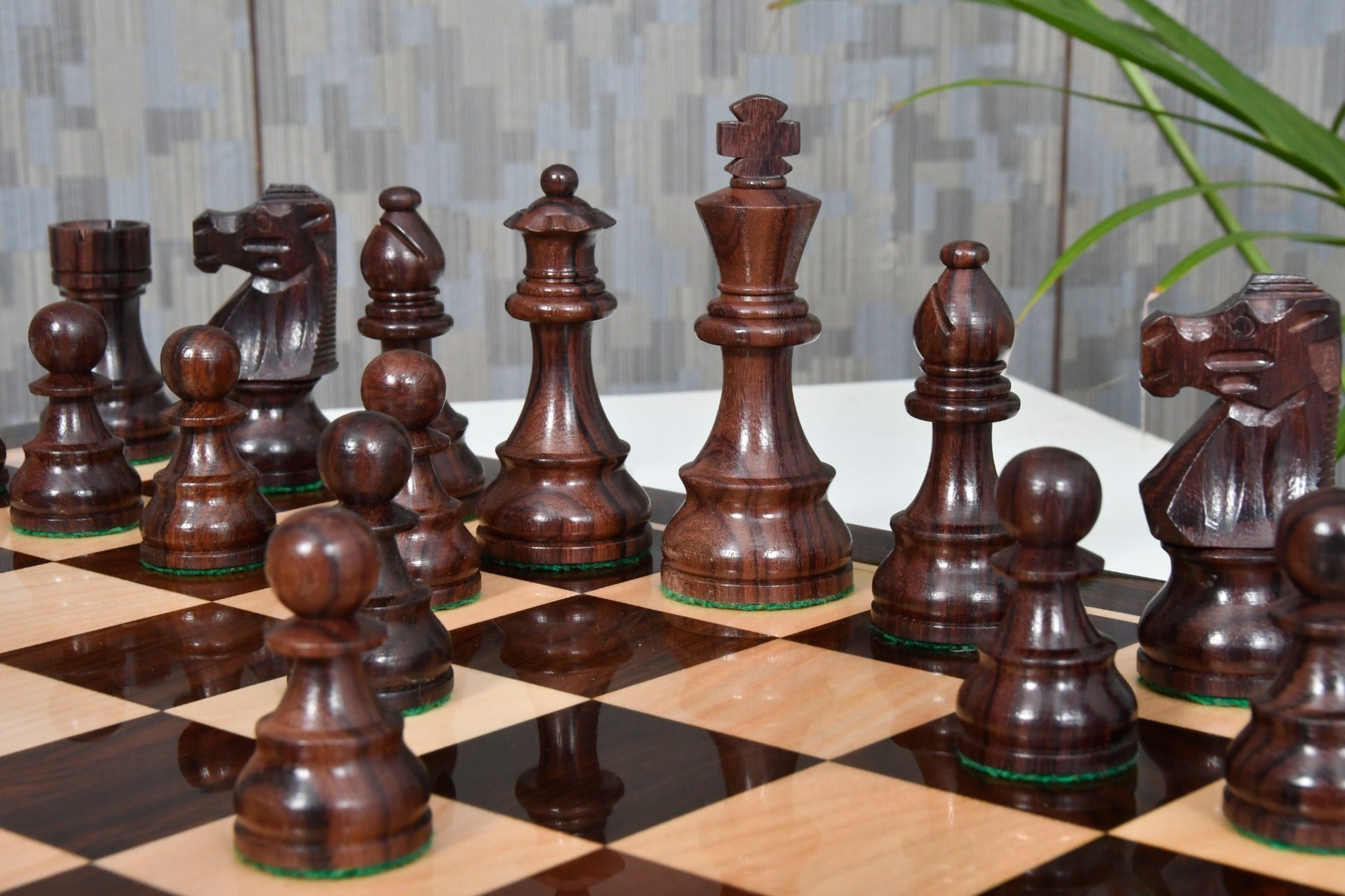 French Lardy chess set with 51cm rosewood and maple board