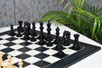 French Warrior Luxury chess pieces with a 113mm king in genuine ebony