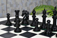 French Warrior ebony chess set arranged on 60mm squares