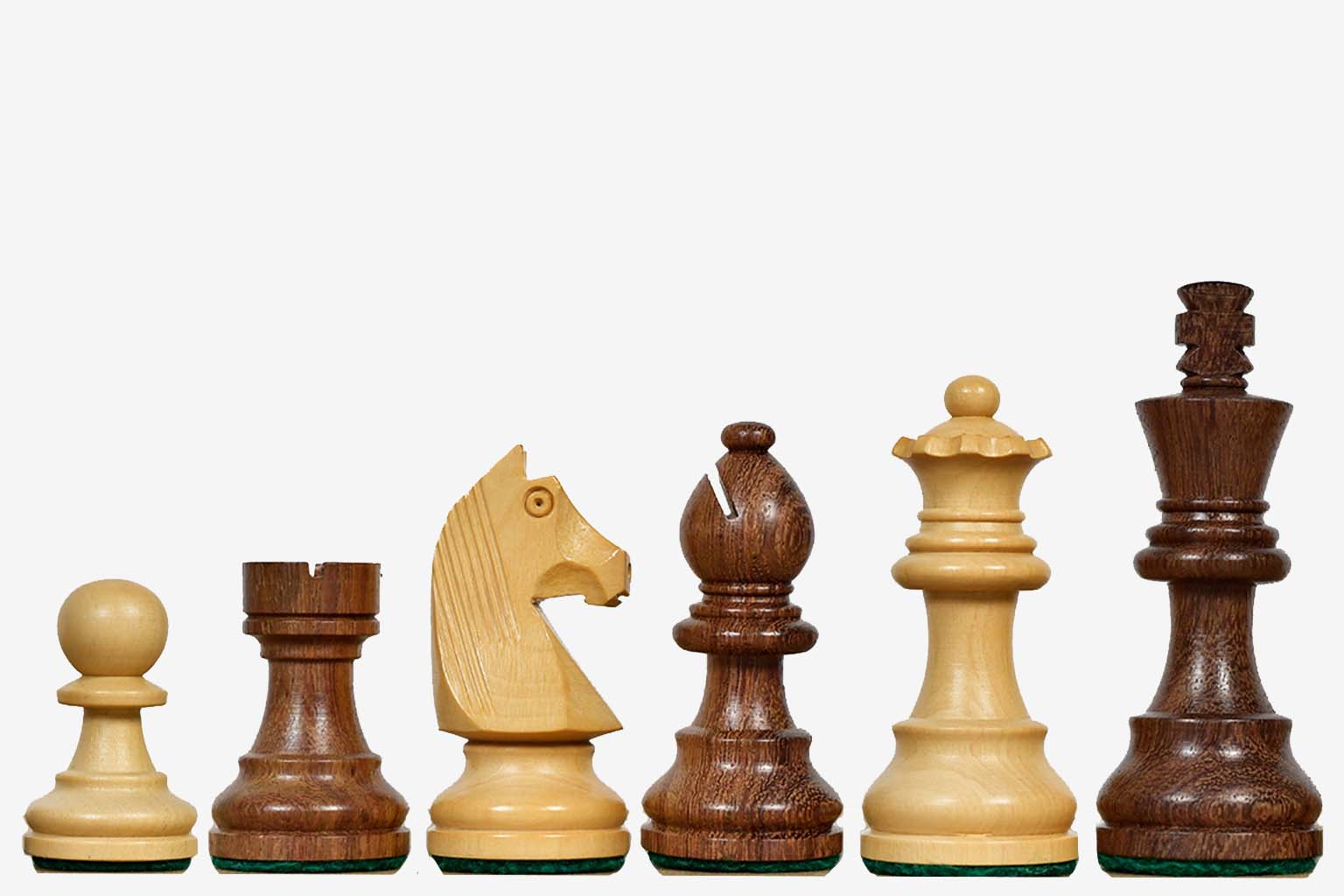 Sterling Chess Tournament Staunton German Knight sheesham and boxwood 77mm chess pieces