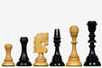 Sterling Chess 1929 Barcelona Joc Catalan chess pieces in genuine ebony and boxwood, 110mm king