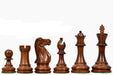Grandmaster Staunton chess pieces, sheesham and natural boxwood, hand carved in India