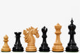 Sterling Chess Sher E Punjab Series chess pieces in genuine ebony and boxwood, 117mm king