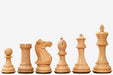 Bud rosewood chess pieces with a 100mm king and weighted felted bases