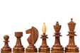 Reproduced Hungarian chess pieces, sheesham and natural boxwood, hand carved in India