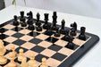 Romanian Hungarian National Tournament chess set, ebonised and natural boxwood, hand carved in India
