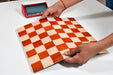 Folding bud rosewood and maple chess board opened flat