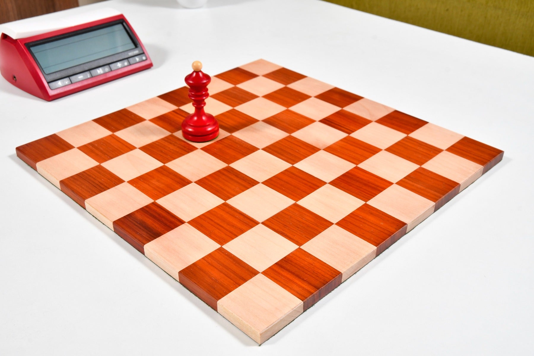 Folding bud rosewood and maple chess board at an angle