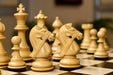 Noble Bridle Series wooden chess pieces, 123mm king, Genuine ebony finish