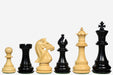 Sterling Chess Noble Bridle Series chess pieces in genuine ebony and boxwood, 123mm king