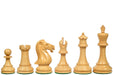 Ebony chess pieces with a 102mm king and weighted felted bases