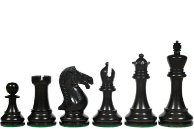 Elgin Marble Knight chess pieces, ebony and boxwood, hand carved in India