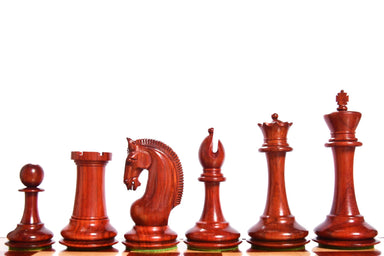 Red Rum Luxury Staunton chess pieces, bud rosewood and boxwood, hand carved in India
