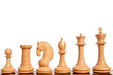 Bud rosewood chess pieces with a 112mm king and weighted felted bases