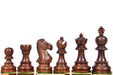 Taj Staunton Carved chess pieces, rosewood and boxwood, hand carved in India