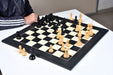 Knight carving detail on the BCC Staunton Double Collared chess pieces in genuine ebony and boxwood