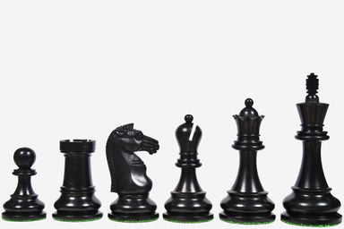 BCC Staunton Double Collared chess pieces, genuine ebony and boxwood, hand carved in India