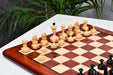 1930 German Knubbel chess set with a 46cm bud rosewood and maple board
