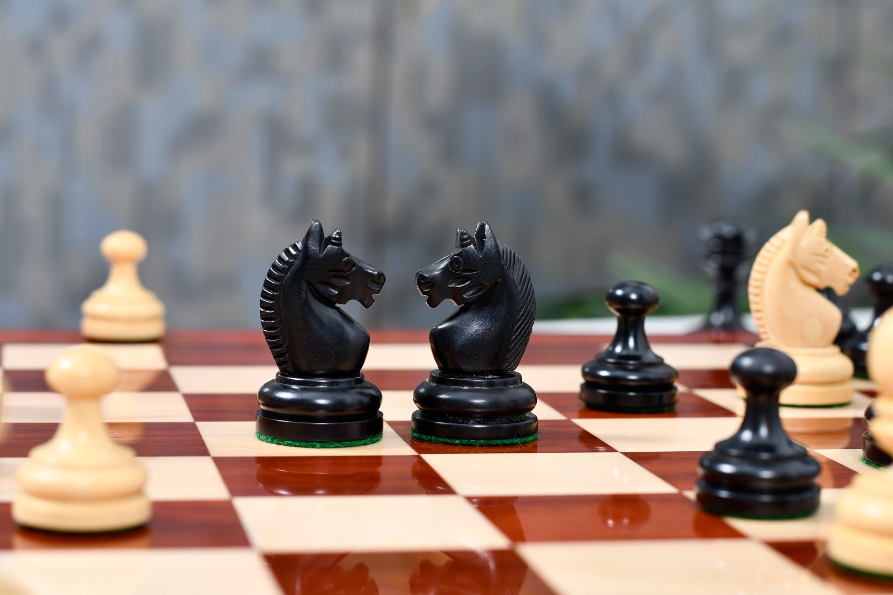 1930 German Knubbel chess set on 45mm squares, Australia
