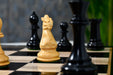 Full 34 piece Old Romeo Staunton chess pieces in genuine ebony and boxwood, Sterling Chess Australia