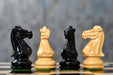 Old Romeo Staunton wooden chess pieces, 98mm king, Genuine ebony finish
