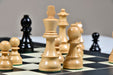Hand turned boxwood German Knight chess pieces, 96mm king, Australia