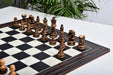 Dubrovnik Bobby Fischer 94mm chess pieces in lacquered boxwood