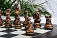 1950 Dubrovnik chess set with 55cm black dyed poplar and white erable board