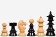 Sterling Chess Austrian Coffee House Old Vienna chess pieces in ebonised and natural boxwood, 107mm king