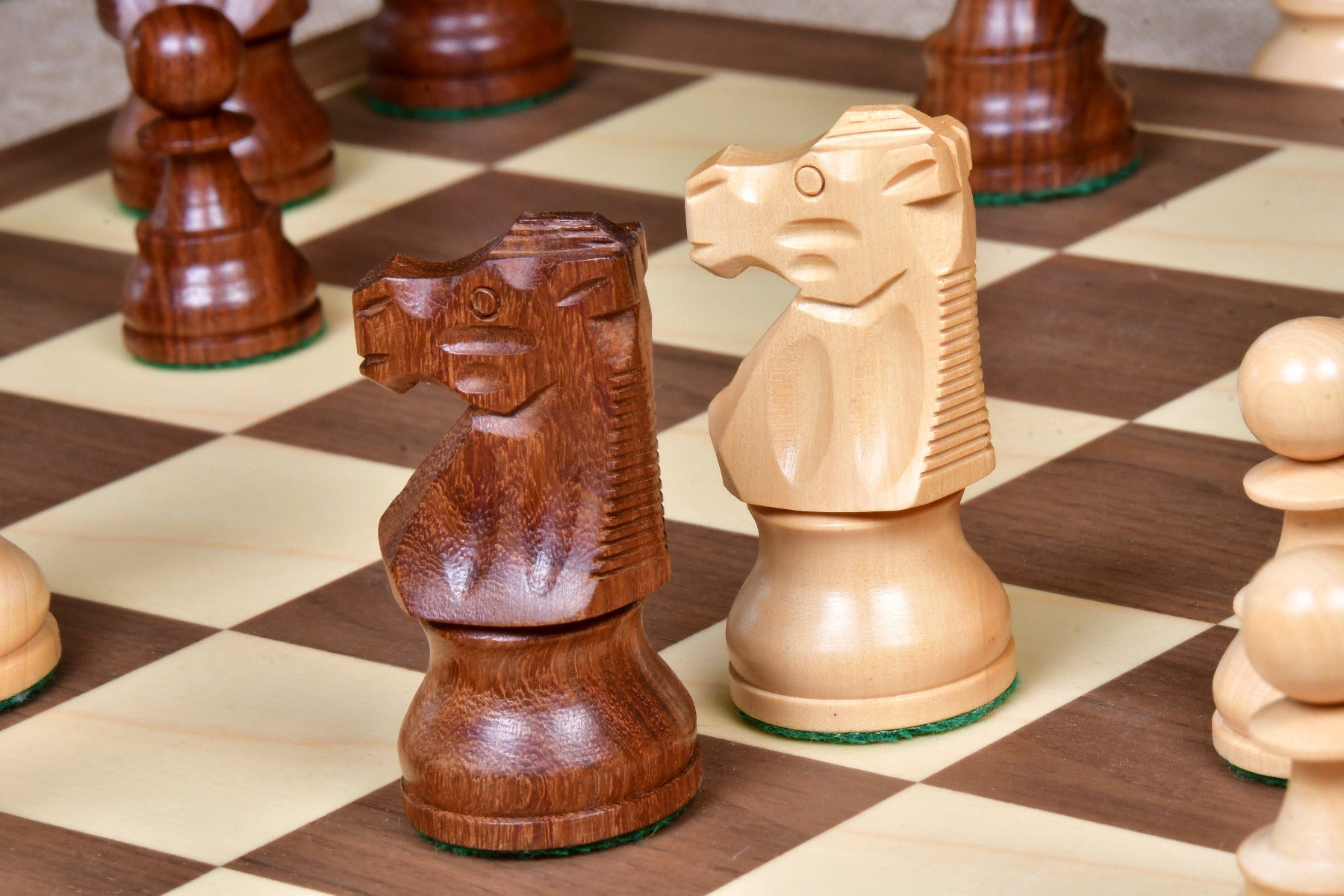 Reproduction French Lardy chess pieces in sheesham wood, available in Australia