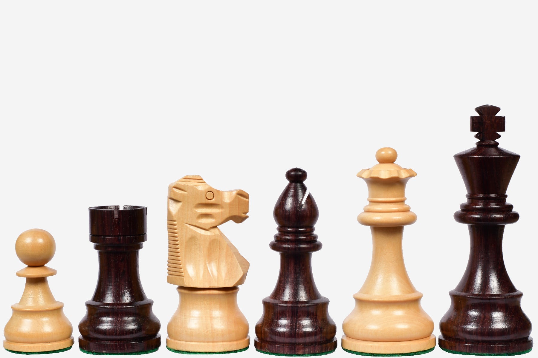 Reproduction French Lardy Indian rosewood 95mm chess pieces