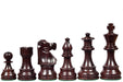 Indian rosewood and natural boxwood French Lardy Staunton chess pieces, 95mm king
