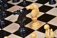 Grand Divan wooden chess pieces, 107mm king, Genuine ebony finish