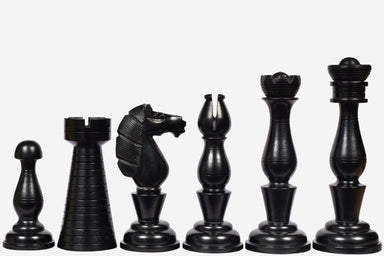 Grand Divan chess pieces, genuine ebony and boxwood, hand carved in India