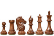 Sheesham Bridle Staunton chess pieces, sheesham and boxwood, hand carved in India