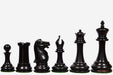 Hand carved Anderssen drop jaw knights in genuine ebony, 115mm Staunton chess pieces