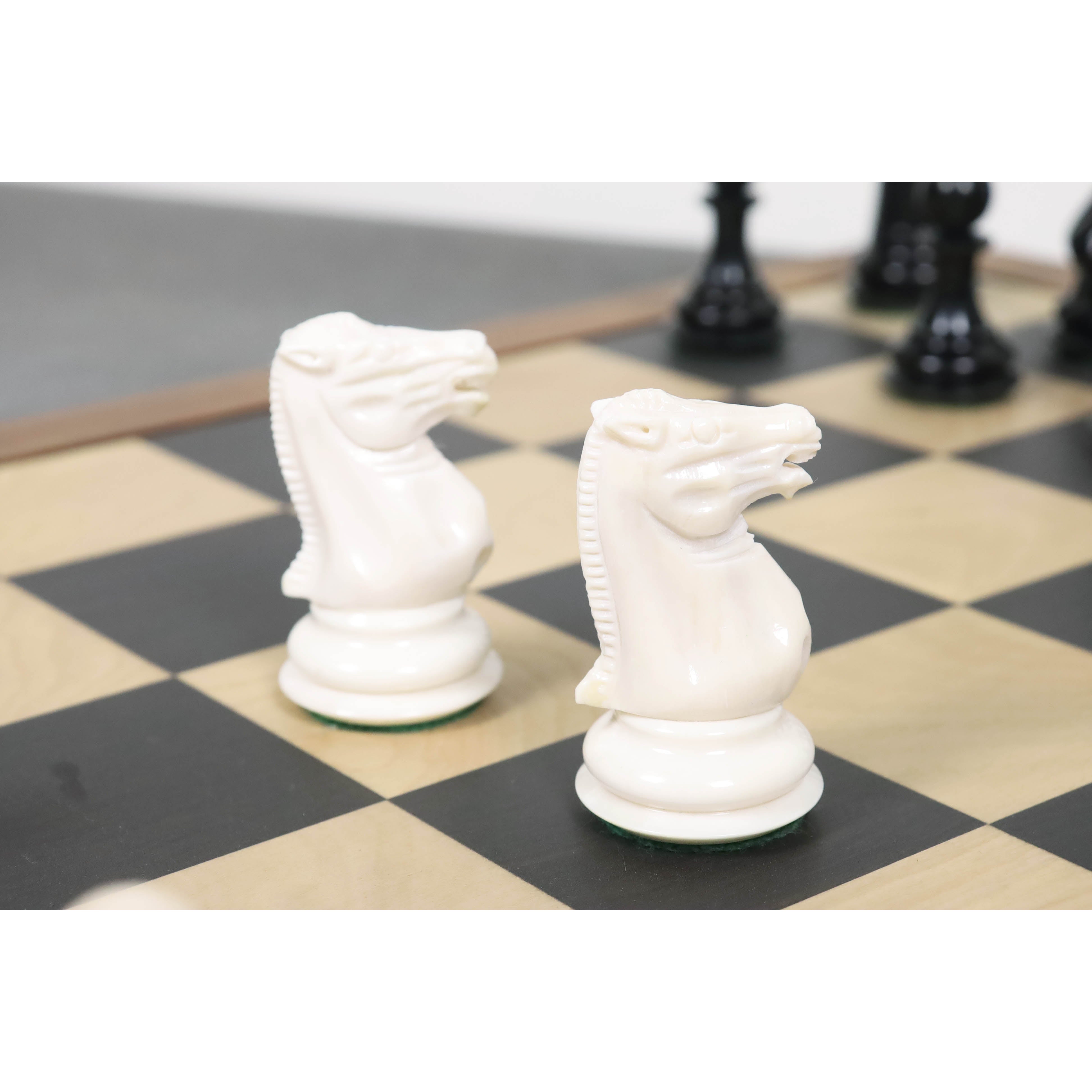 1849 Jaques Cook Camel Bone 90mm Chess Pieces